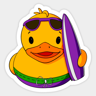 Surfer Rubber Duck Sticker